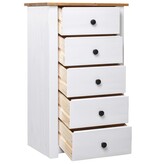 VidaXL Dressoir Panama Range 46x40x89 cm grenenhout wit