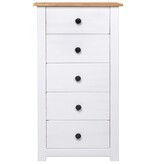 VidaXL Dressoir Panama Range 46x40x89 cm grenenhout wit