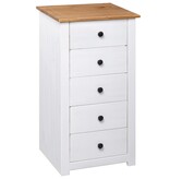 VidaXL Dressoir Panama Range 46x40x89 cm grenenhout wit