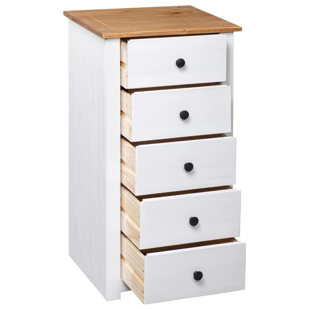 VidaXL Dressoir Panama Range 46x40x89 cm grenenhout wit