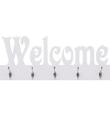 VidaXL Wandkapstok WELCOME 74x29,5 cm wit