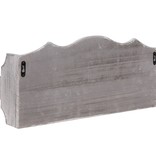 VidaXL Wandkapstok 50x10x23 cm hout grijs