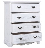 VidaXL Ladekast 60x30x75 cm hout wit