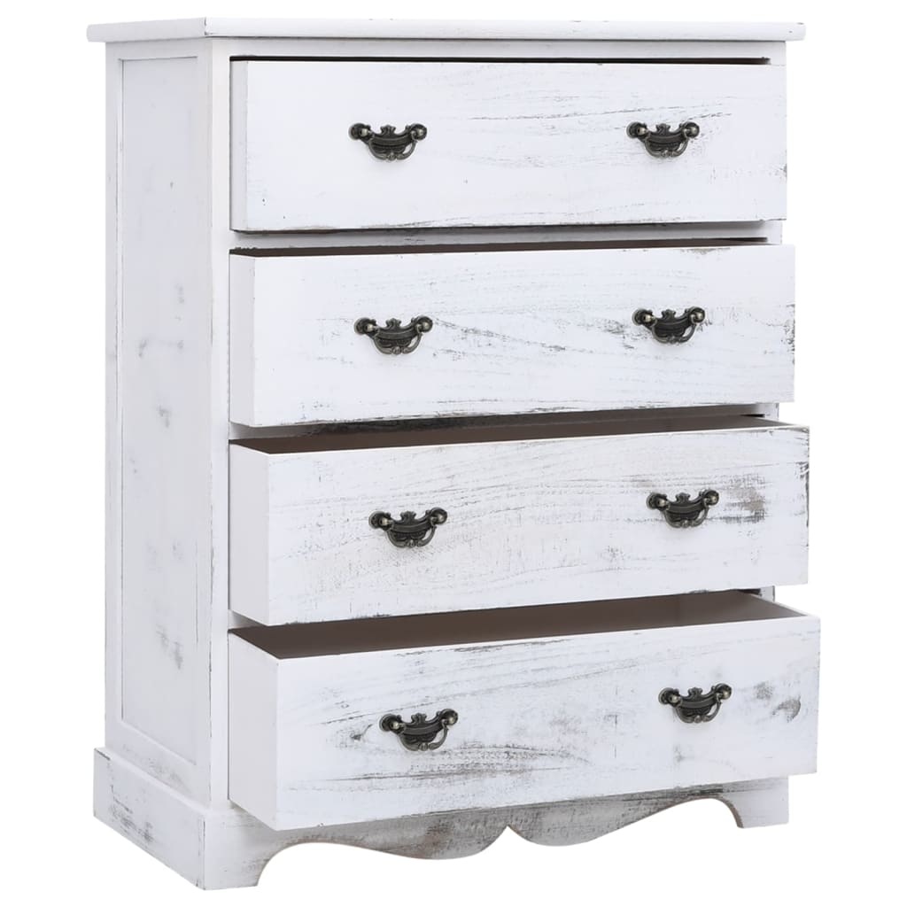 VidaXL Ladekast 60x30x75 cm hout wit