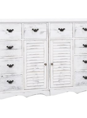 VidaXL Dressoir met 10 lades 113x30x79 cm hout wit