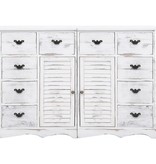 VidaXL Dressoir met 10 lades 113x30x79 cm hout wit
