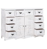 VidaXL Dressoir met 10 lades 113x30x79 cm hout wit