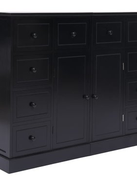 VidaXL Dressoir met 10 lades 113x30x79 cm hout zwart