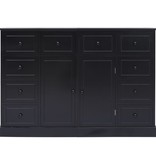 VidaXL Dressoir met 10 lades 113x30x79 cm hout zwart