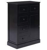 VidaXL Dressoir met 10 lades 113x30x79 cm hout zwart