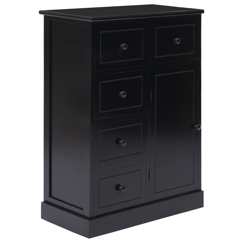 VidaXL Dressoir met 10 lades 113x30x79 cm hout zwart