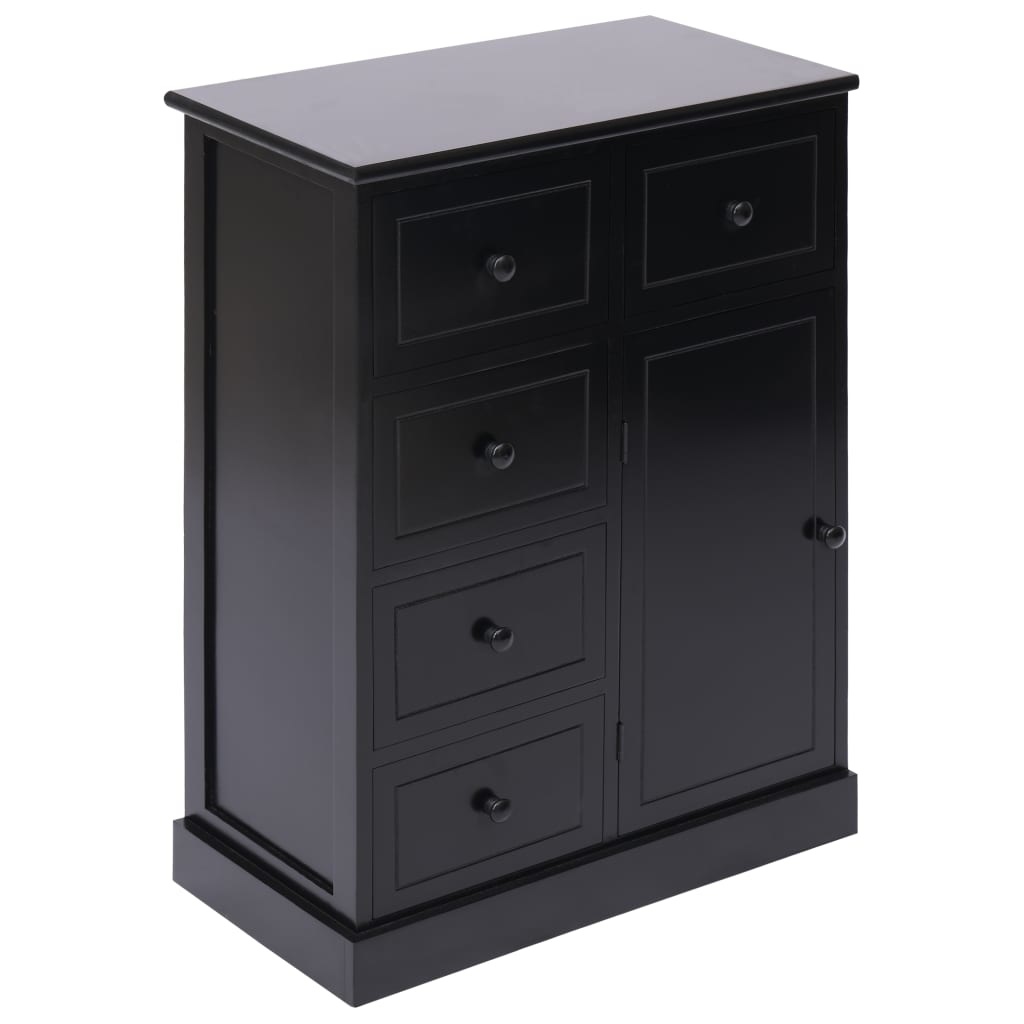 VidaXL Dressoir met 10 lades 113x30x79 cm hout zwart