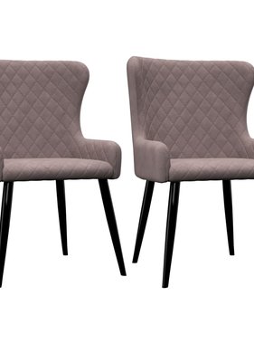 VidaXL Eetkamerstoelen 2 st fluweel roze