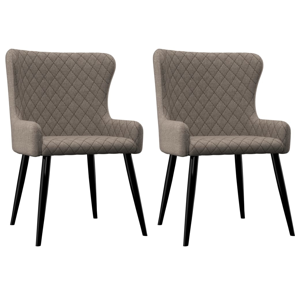 VidaXL Eetkamerstoelen 2 st stof taupe