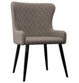 VidaXL Eetkamerstoelen 2 st stof taupe