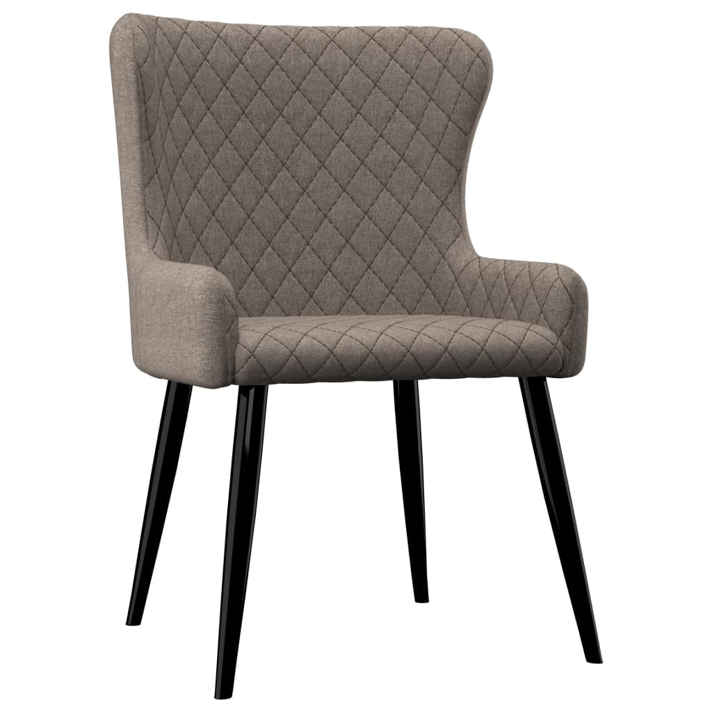 VidaXL Eetkamerstoelen 2 st stof taupe