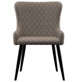VidaXL Eetkamerstoelen 2 st stof taupe