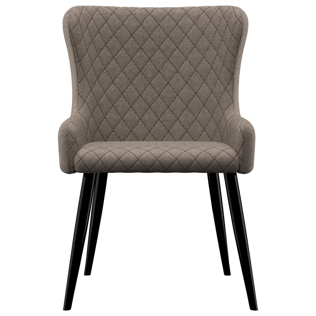 VidaXL Eetkamerstoelen 2 st stof taupe