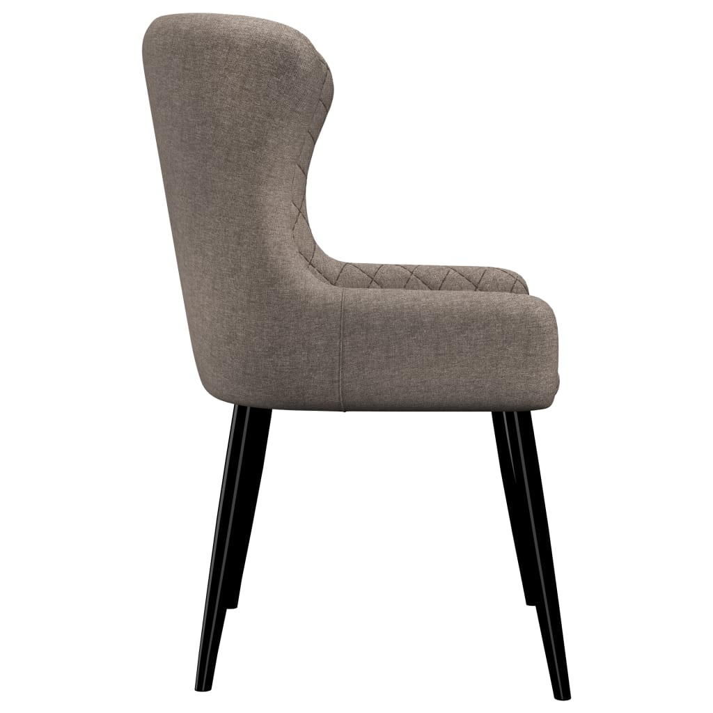 VidaXL Eetkamerstoelen 2 st stof taupe