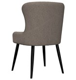 VidaXL Eetkamerstoelen 2 st stof taupe