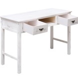 VidaXL Wandtafel 110x45x76 cm hout antiekwit
