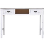 VidaXL Wandtafel 110x45x76 cm hout antiekwit