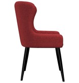 vidaXL Eetkamerstoelen 2 st stof bordeauxrood