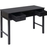 VidaXL Schrijftafel 110x45x76 cm hout zwart