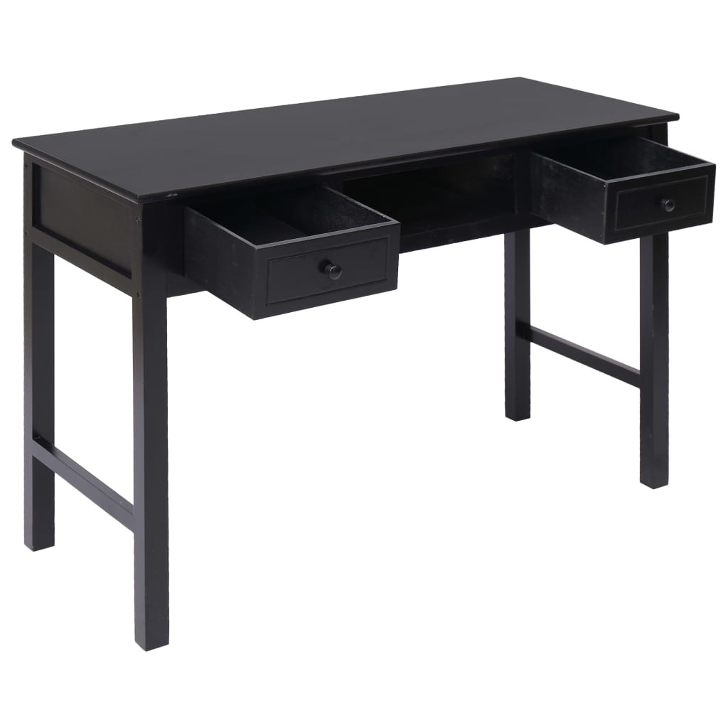 VidaXL Schrijftafel 110x45x76 cm hout zwart