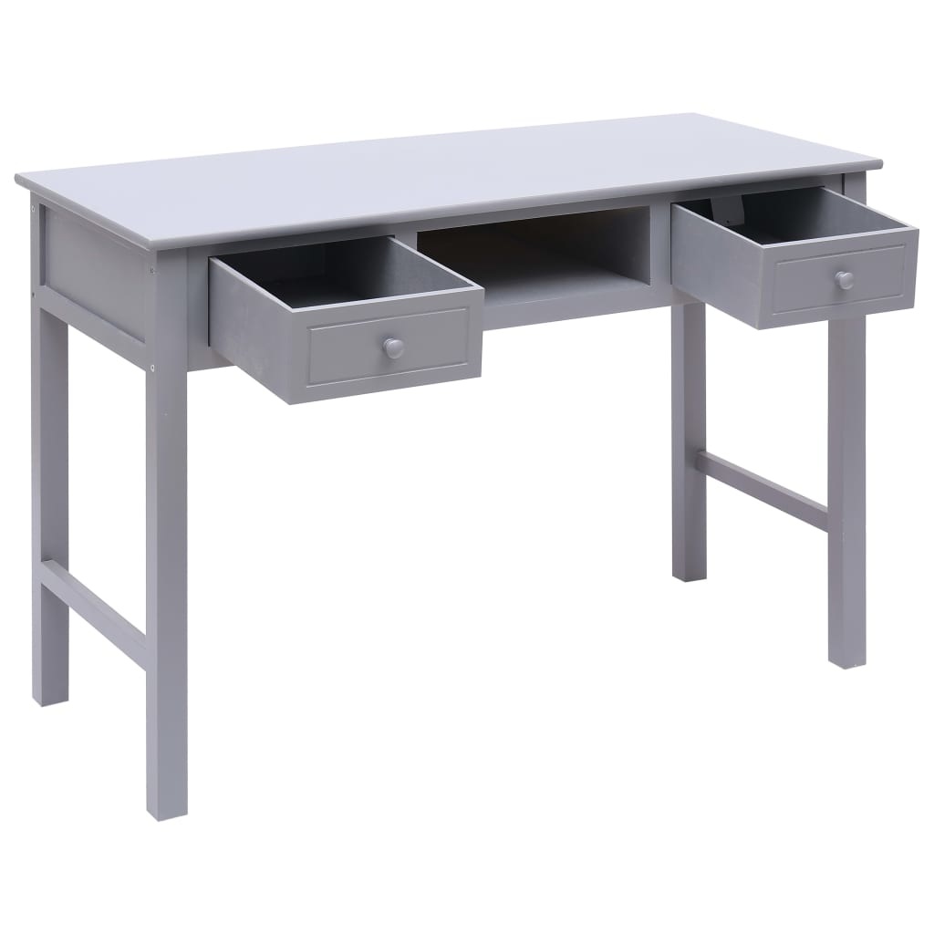 VidaXL Schrijftafel 110x45x76 cm hout grijs