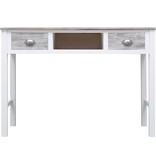 VidaXL Schrijftafel 110x45x76 cm hout grijs