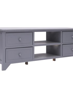VidaXL Tv-meubel 115x30x40 cm paulowniahout grijs