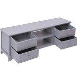 VidaXL Tv-meubel 115x30x40 cm paulowniahout grijs
