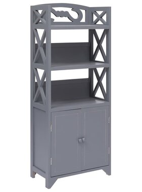 VidaXL Badkamerkast 46x24x116 cm paulowniahout grijs