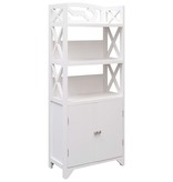 VidaXL Badkamerkast 46x24x116 cm paulowniahout wit