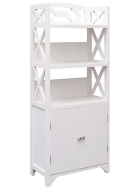 VidaXL Badkamerkast 46x24x116 cm paulowniahout wit