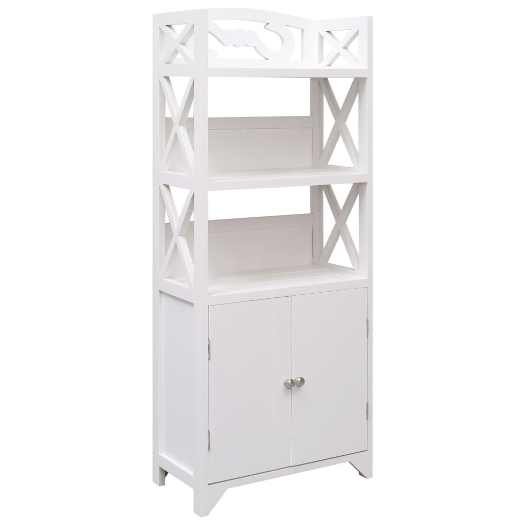 VidaXL Badkamerkast 46x24x116 cm paulowniahout wit