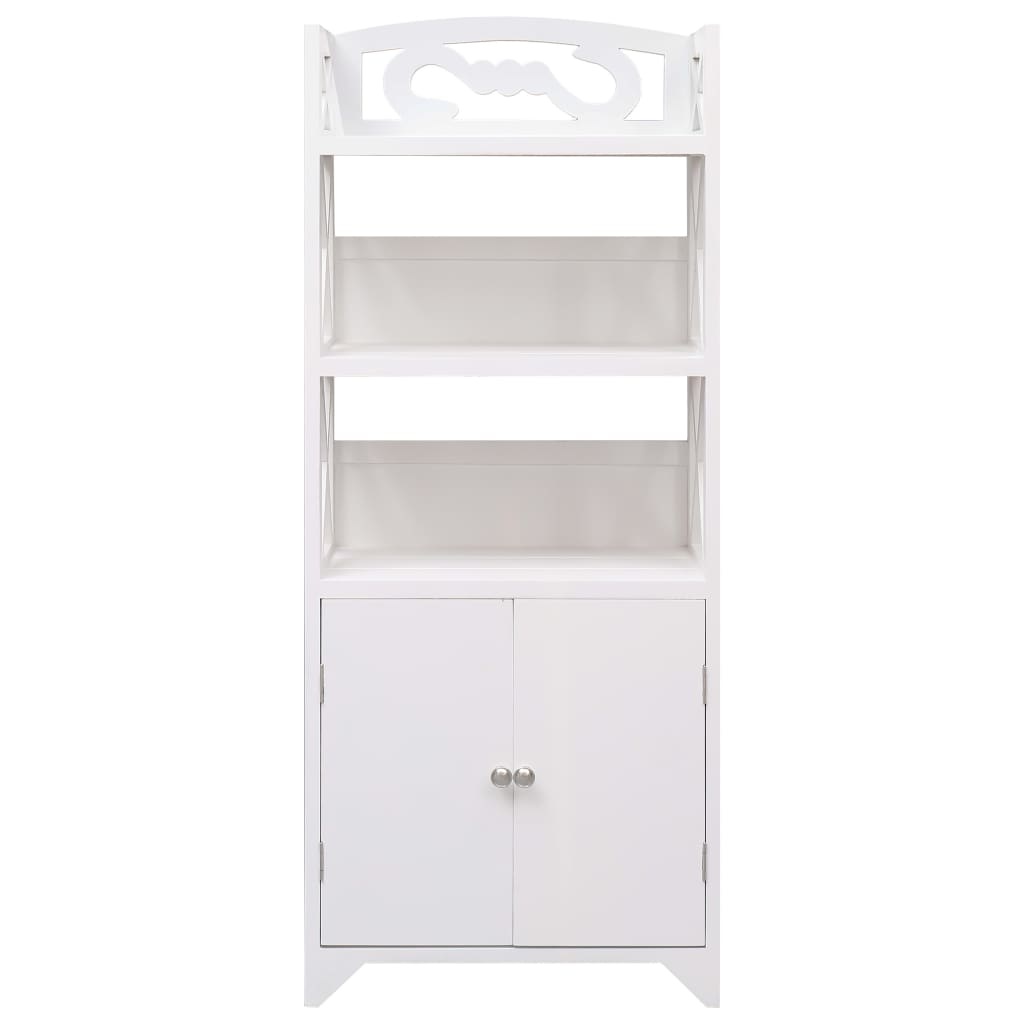VidaXL Badkamerkast 46x24x116 cm paulowniahout wit