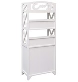 VidaXL Badkamerkast 46x24x116 cm paulowniahout wit