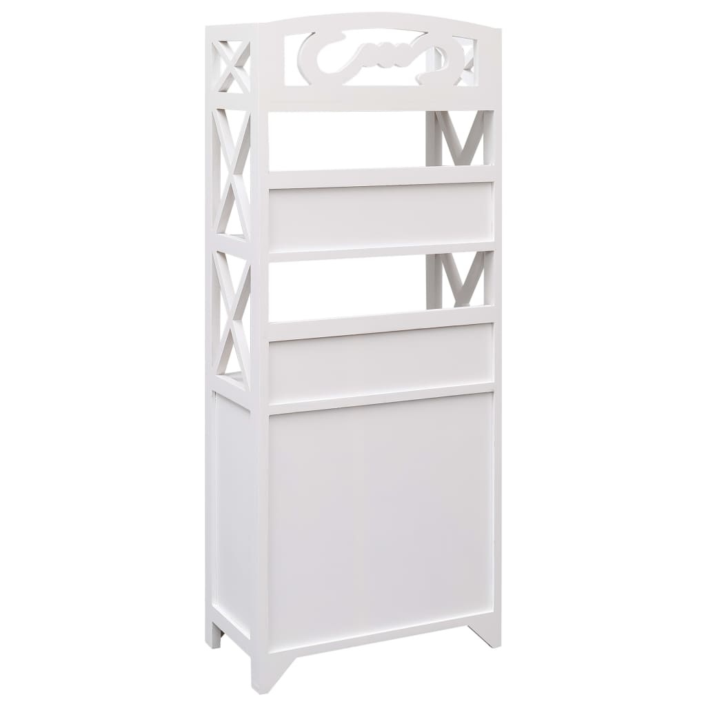 VidaXL Badkamerkast 46x24x116 cm paulowniahout wit