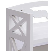 VidaXL Badkamerkast 46x24x116 cm paulowniahout wit