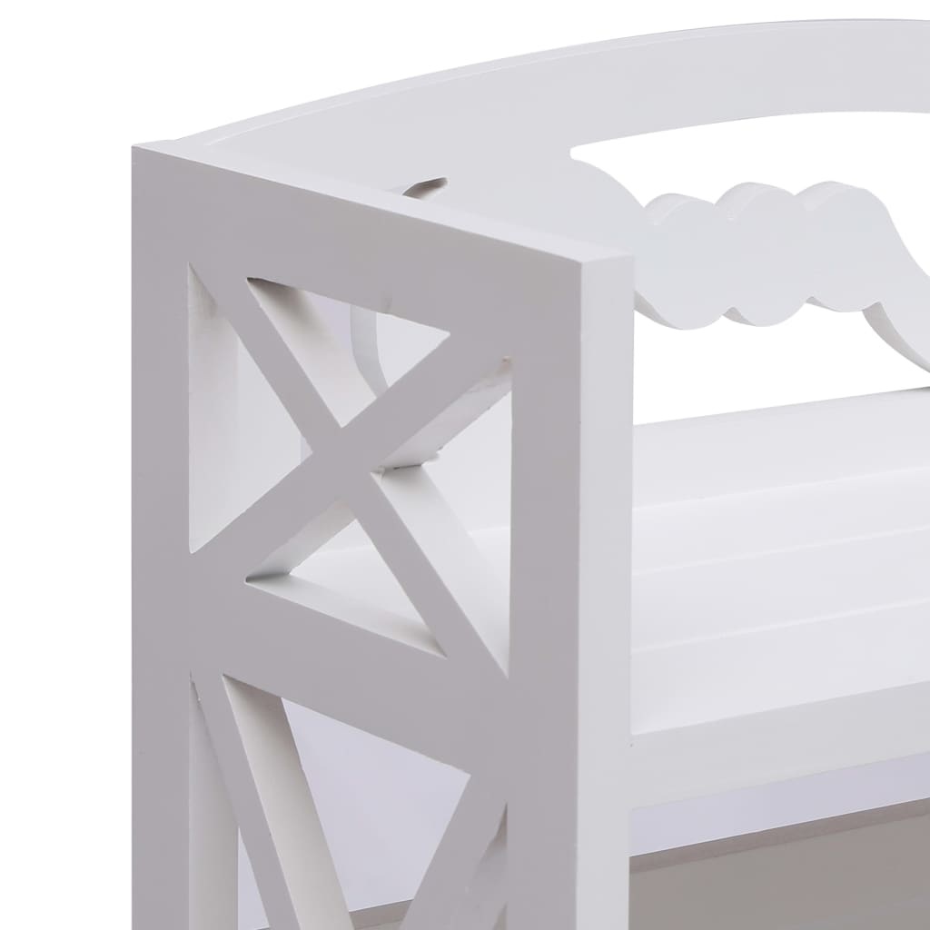 VidaXL Badkamerkast 46x24x116 cm paulowniahout wit