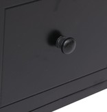 VidaXL Bijzetkast met 6 lades 60x30x75 cm paulowniahout zwart
