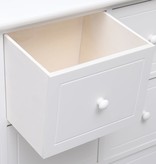 VidaXL Bijzetkast met 6 lades 60x30x75 cm paulowniahout wit