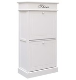 VidaXL Schoenenkast 50x28x98 cm paulowniahout wit