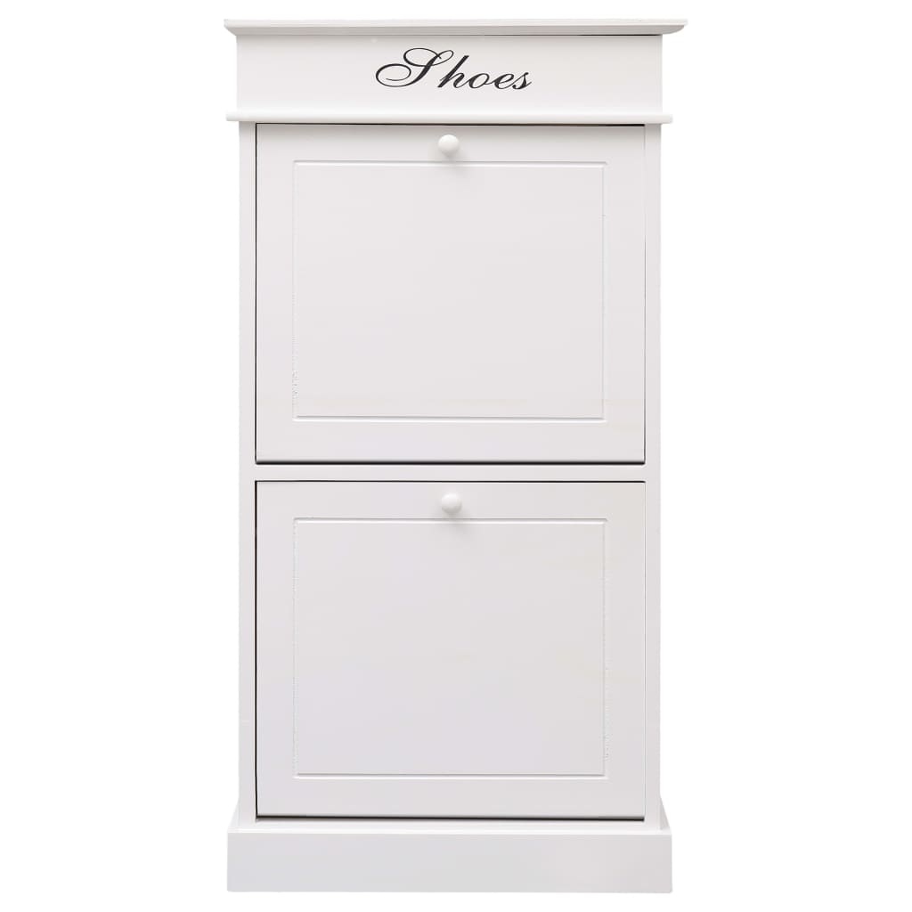 VidaXL Schoenenkast 50x28x98 cm paulowniahout wit