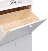 VidaXL Schoenenkast 50x28x98 cm paulowniahout wit