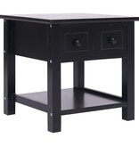 VidaXL Bijzettafel 40x40x40 cm paulowniahout zwart
