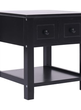 VidaXL Bijzettafel 40x40x40 cm paulowniahout zwart