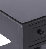 VidaXL Bijzettafel 40x40x40 cm paulowniahout zwart